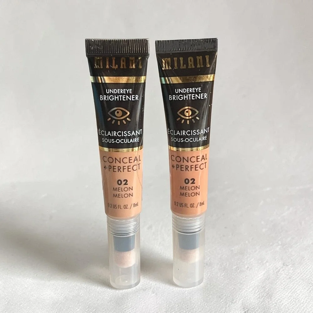 Milani Conceal + Perfect Undereye Brightener 0.2oz 02 Melon Color Correcting 2pk